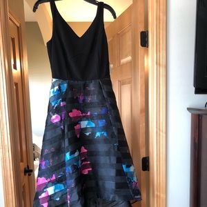 Venus high low black floral dress.